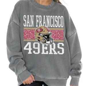 San Francisco 49ers NFL Game Couture Gray Oversized Sweatshirt Size XXL